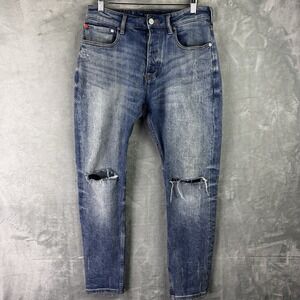 Scotch & Soda Men's Distressed Slim Jeans W30 L30 Blue Denim